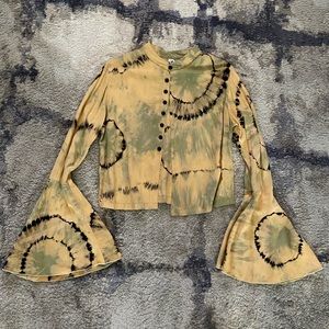 Bell Sleeve Tie-Dye Top🌴